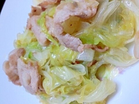 レタスと豚肉のさっぱり炒め（すし酢でさっぱり☆）